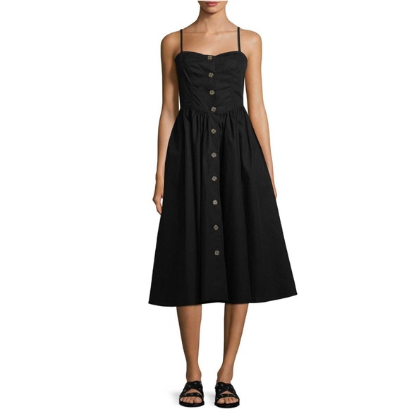free people button front midi dress Free People Perfect Peach Cotton Poplin Midi Dress